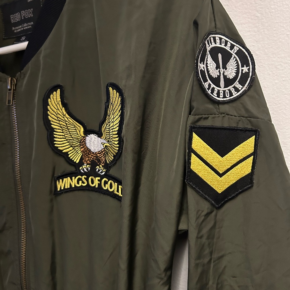 Green Bomber Aviation Jumpsuit with Patches | Maverick | Costume ✈️ 🪽